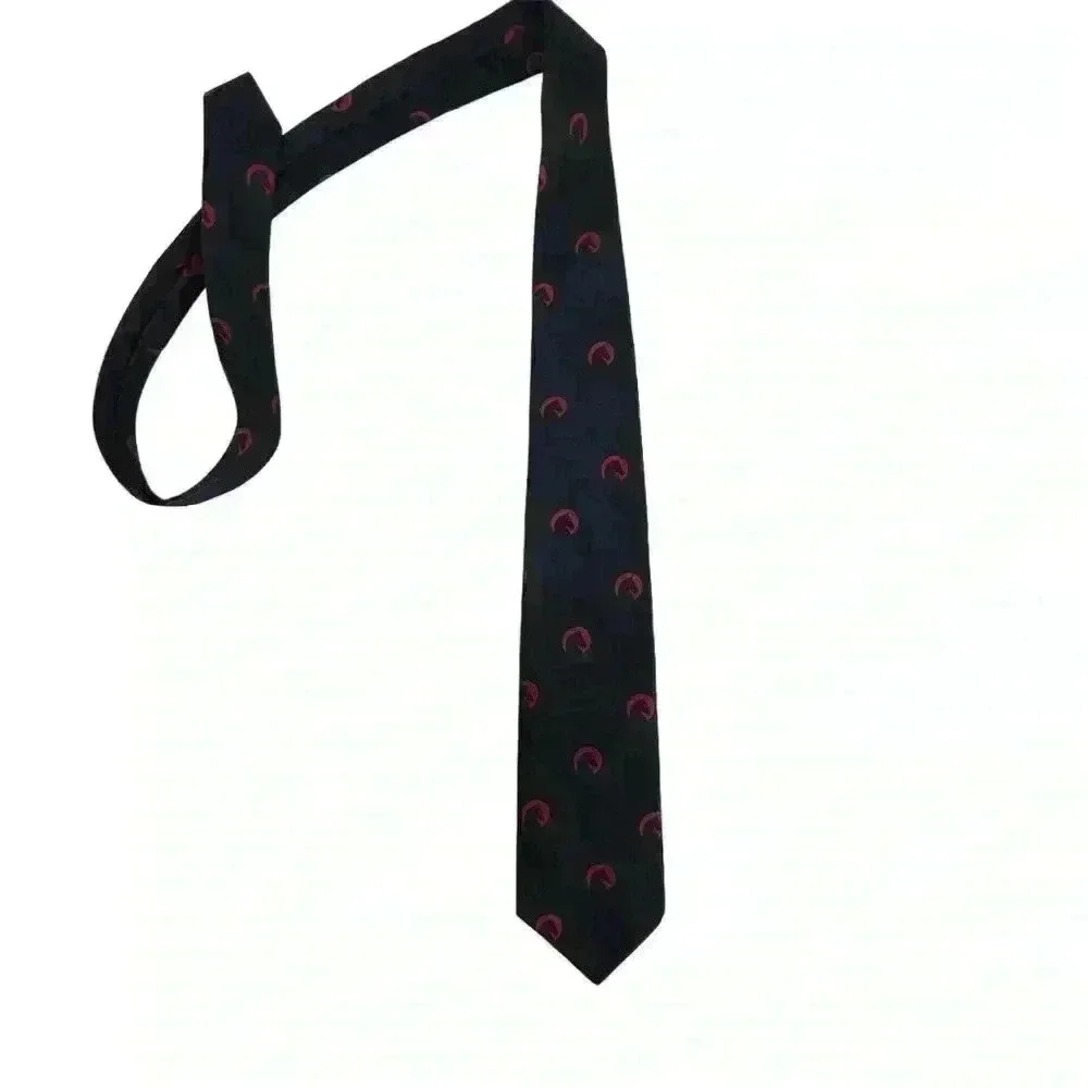 Vintage 1970s‎ Vogue Club Horse Themed Blue Necktie Men's Rare